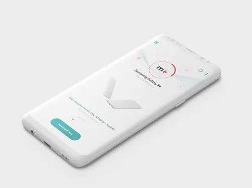 三星S9手机白模UI贴图样机PSD模板 Samsung Galaxy S9 Clay Mockup