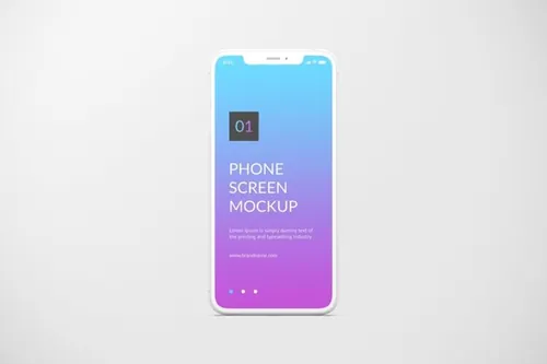 单色独立的iPhone 11 手机样机（PSD）