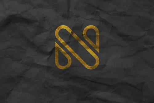 皱纹纸水印LOGO设计样机（PSD）