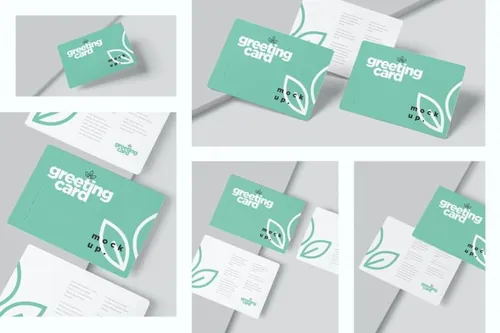 圆边贺卡样机（PSD）