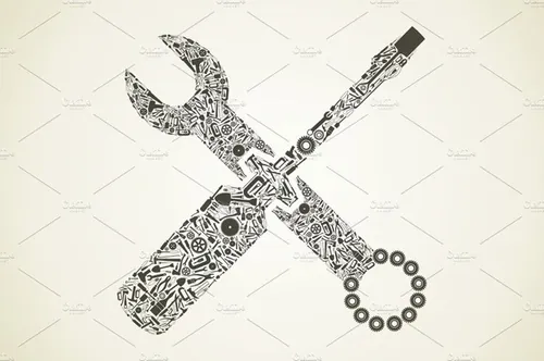 工具形状矢量插图Tool