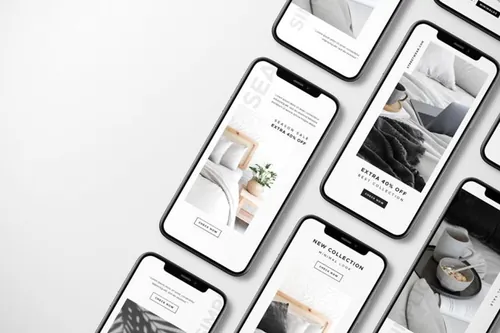 套装APP UI设计展示手机样机（PSD）