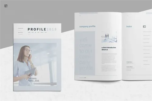 时尚高端的多用途品牌手册画册楼书杂志设计模板 company profile