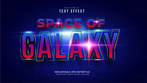 三维立体特效字体光效文本特效可编辑EPS矢量模板素材3d editable text style effect