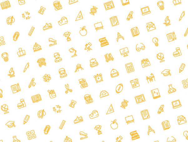 回归学校开学主题图标]Back to School Icons Set