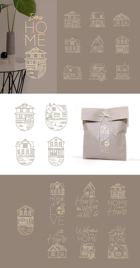 居家图标图形 Home Icons