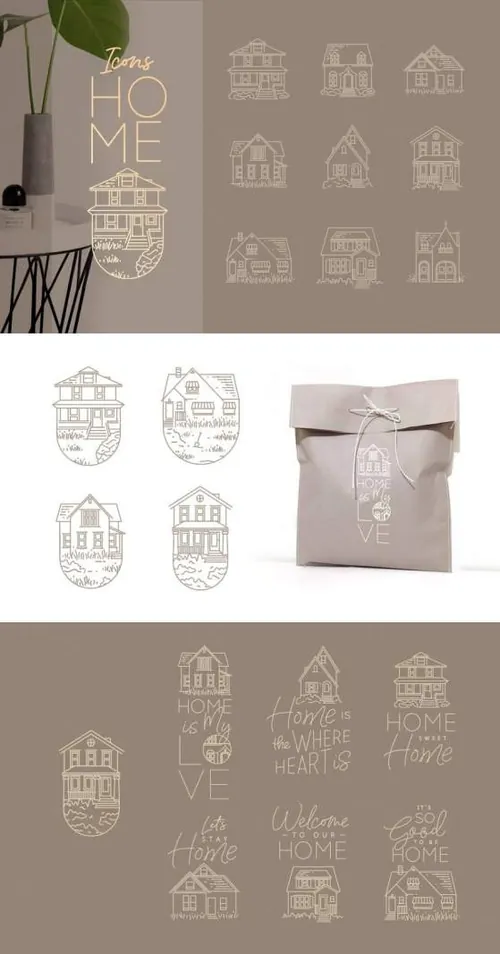 居家图标图形 Home Icons