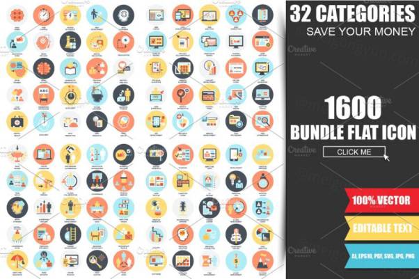 扁平化网站图标集 Web Flat Icons