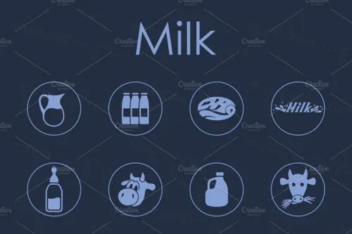 简单的牛奶图标 16 MILK simple icons