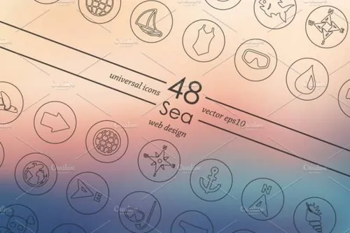 48个海洋图标 48 Sea icons