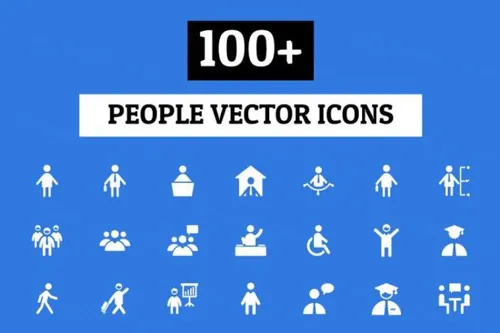 100  人物矢量图标 100  People Vector Icon