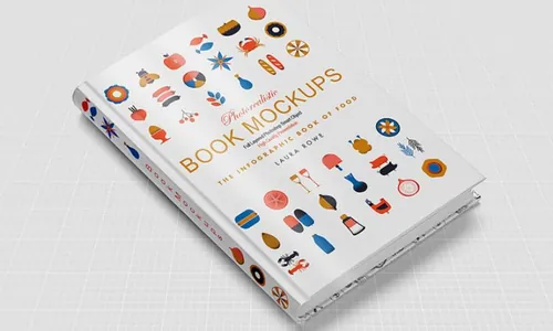 书籍模型PSD贴图模板Book Hard Cover Mockup Vol034