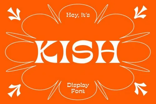 复古怪诞古怪富有乐趣的英文装饰字体 KISH - Quirky Display Type