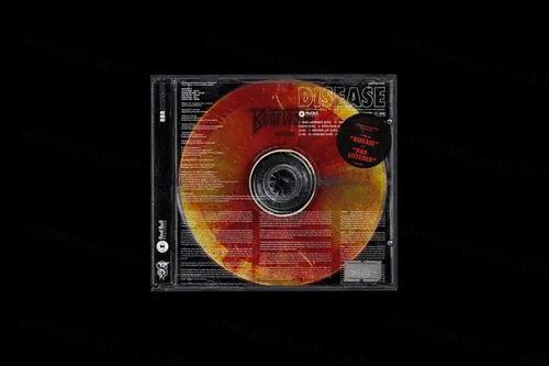 复古老物件潮流音乐电影CD光盘盒封面设计样机PSD模板 Vsssart - CD