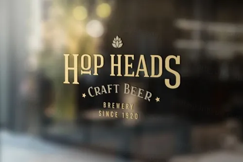 精致的橱窗优雅窗户logo展示样机