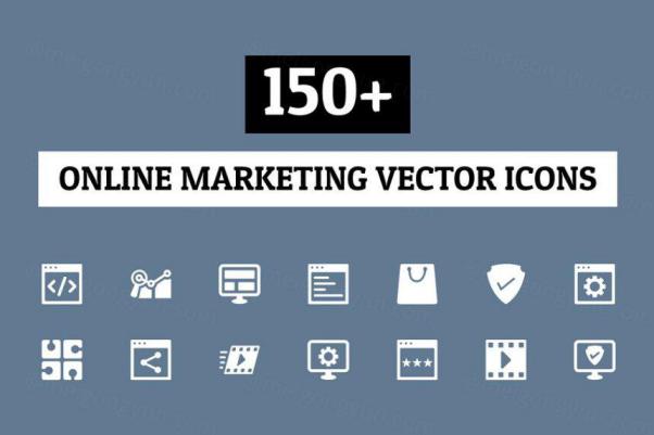 150 在线营销图标 150  Online Marketing Icons