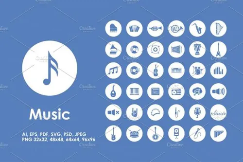 与音乐有关的图标 Music icons