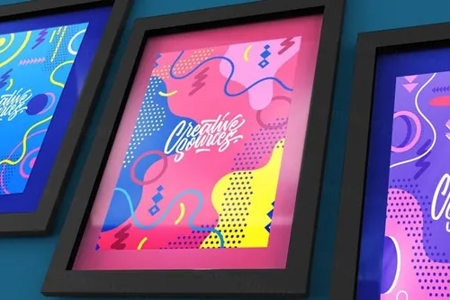 酷炫视角的海报设计样机（PSD）