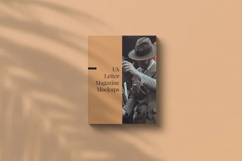 顶部视角高品质杂志样机（PSD）