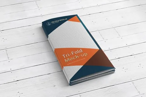 三折小册子设计样机(PSD)