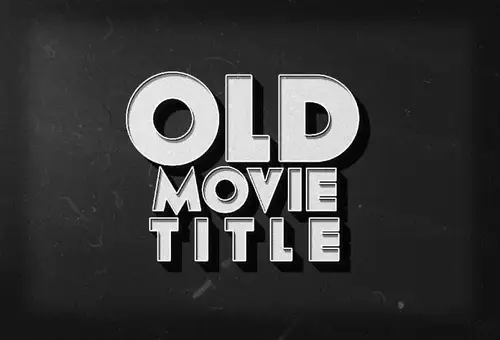 老电影字体效果Old Movie Text Effect 设计元素