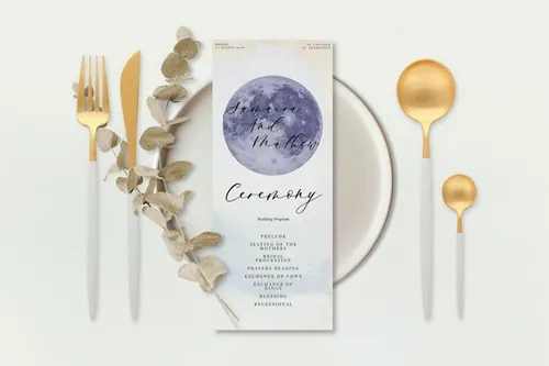 时尚高雅的菜单设计展示样机（PSD）