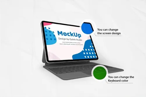 iPad Pro 和Magic神奇键盘样机（PSD）