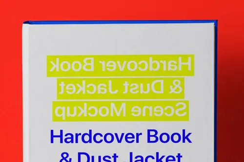 精装书籍封套防尘套封面设计展示样机模板 Dust Jacket Hardcover Psd Book Mockup Set