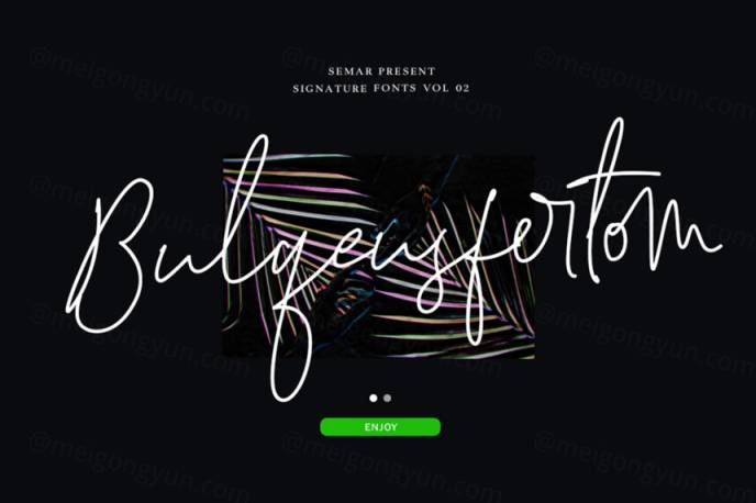 优雅的签名手写英文字体 Bulqeusfertom Signature Fonts