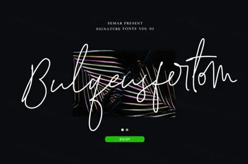 优雅的签名手写英文字体 Bulqeusfertom Signature Fonts