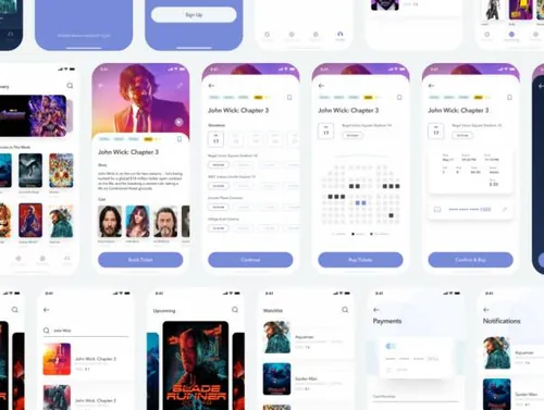 电影应用程序UI-UX工具包CineBox Movie App UI
