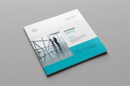 时尚高端简约的企业简介形象手册画册楼书杂志设计模板  company profile