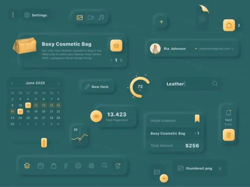 实用的黄绿色电商UI模板下载(Sketch)