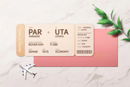 电影院火车票飞机票票景区门票据样机