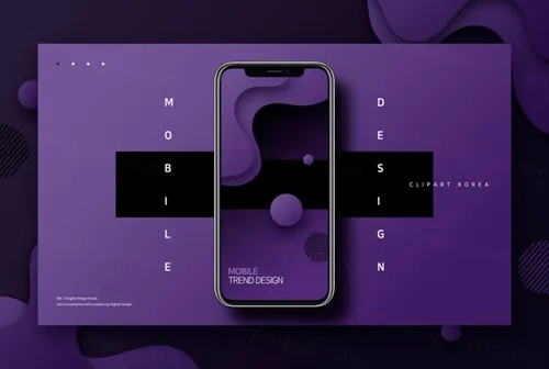 黑紫色IPHONE 11APP UI 样机展示模板