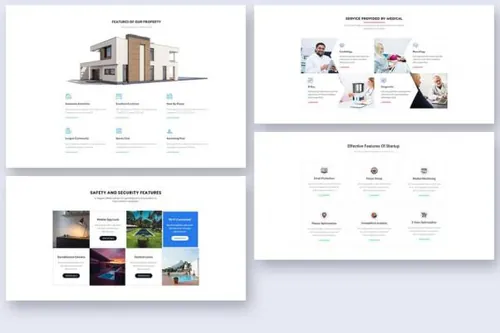 服务块组件设计模板 Web UI Kit (PSD,SKETCH,XD