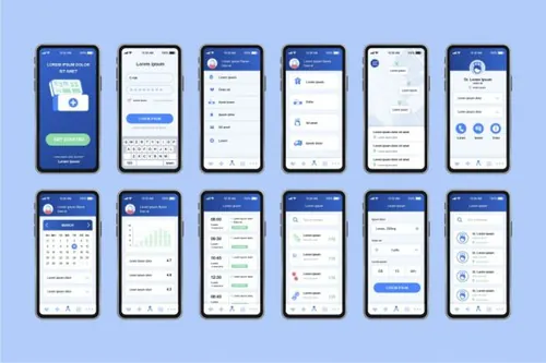 药房独有的APP UI KIT模板下载（AI,EPS,JPG,PNG,