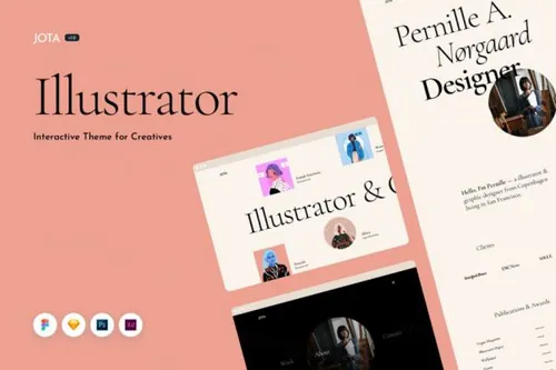 多格式的高品质创意组合Web UI网站设计模板）（PSD，Figma，