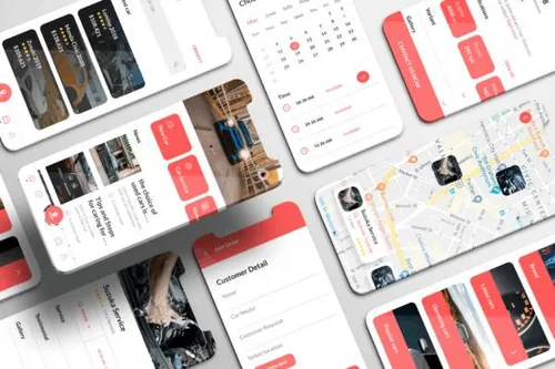 时尚高端简约好用的高品质汽车预定租车打车软件APP UI KITS-S