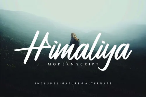 适合婚礼的精美手写英文字体 Himaliya Script Font