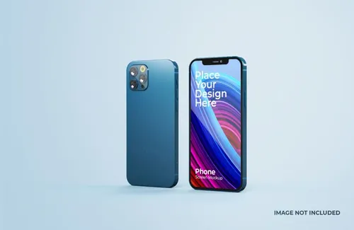 漂亮的智能手机iPhone 12样机APP提案UI设计素材 beautiful smart phone mockup