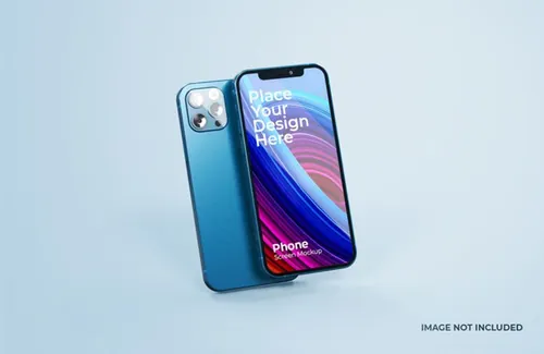 漂亮的智能手机iPhone 12样机APP提案UI设计素材 beautiful smart phone mockup