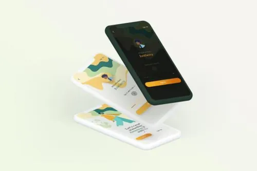 登录和注册移动应用程序UI模板（XD,PSD）