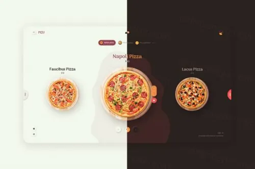 现代风格的干净响应式手机或电脑网页模板下载（XD,PSD）