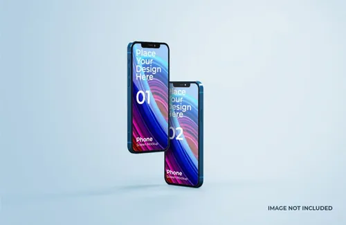 漂亮的智能手机iPhone 12样机APP提案UI设计素材 beautiful smart phone mockup