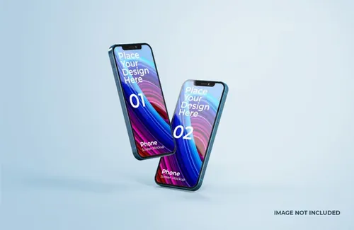 漂亮的智能手机iPhone 12样机APP提案UI设计素材 beautiful smart phone mockup