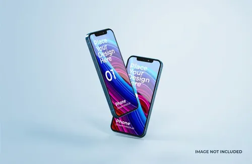 漂亮的智能手机iPhone 12样机APP提案UI设计素材 beautiful smart phone mockup