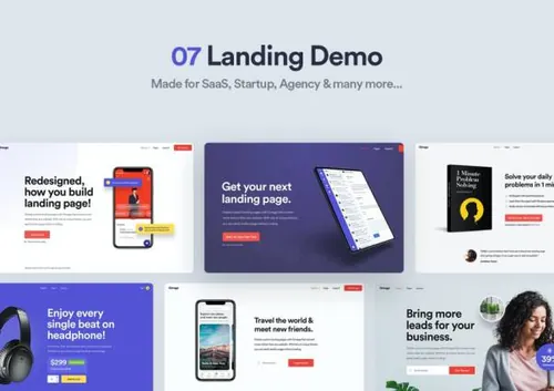 高端电商amp;amp;产品网站着陆页设计模板 UI Kit