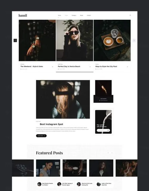 博客和商店PSD模板（PSD）