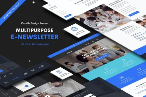 时尚高端简约多功能多功能电子通讯模板（PSD，AI，EPS，XD，SV